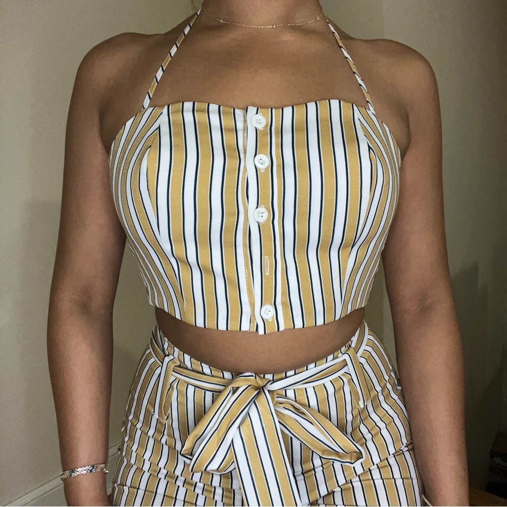 striped halter top